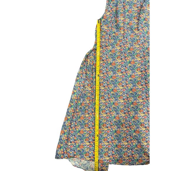 Vintage Lanz Originals Canvas Like Floral‎ Apron W Pockets Tie In Back One Size - Picture 4 of 7